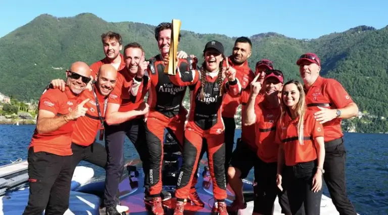 High-Voltage Waters: Will Smith’s Westbrook Racing Storms to Lake Como Victory, Taking Top Spot in E1 Electric Speedboat Championship