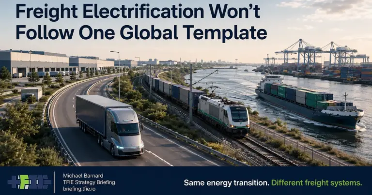 The Great Freight Electrification Divergence: Why Global Geography Trumps Falling Battery Costs