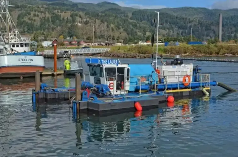 Vital Navigation Channel and Boat Basin Maintenance Dredging Commences at the Port of Garibaldi