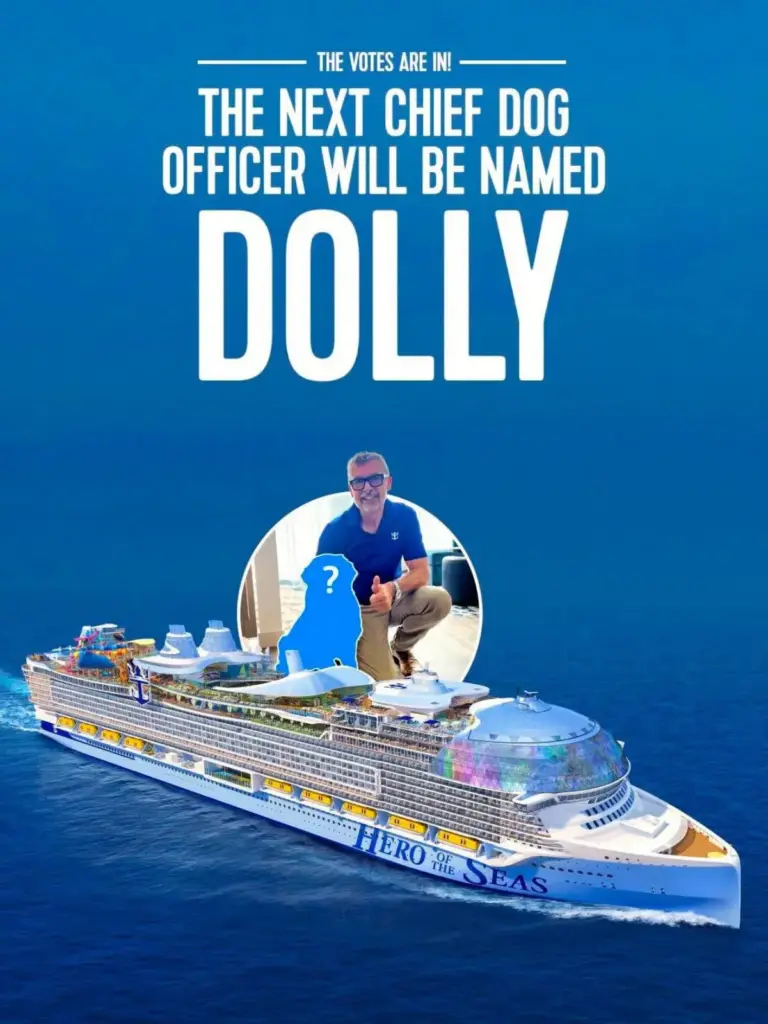 All Aboard the Hero of the Seas: How a Golden Retriever Named “Dolly” Captured the Heart of Royal Caribbean