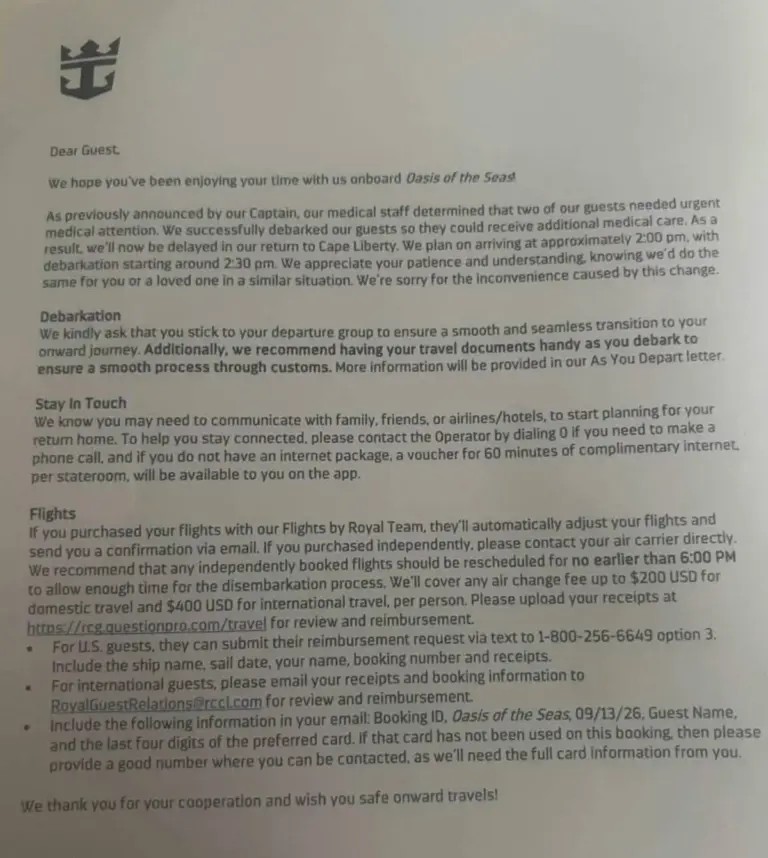 Medical Emergencies Force Major Itinerary Alterations and Port Cancellations Aboard Royal Caribbean’s Oasis of the Seas