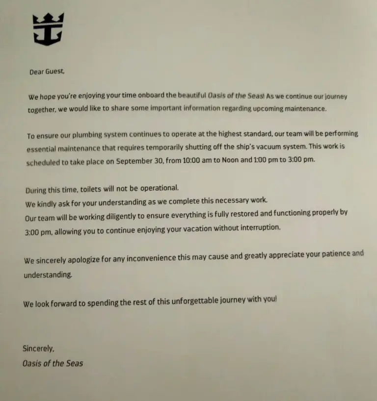 Navigating a Flushed Schedule: Oasis of the Seas Imposes Temporary Onboard Toilet Shutdowns During Bahamas Itinerary