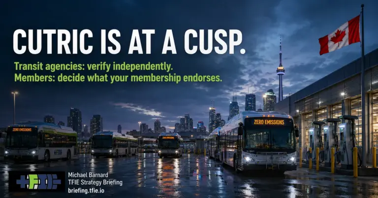 Navigating the Zero-Emission Crossroads: The Institutional Conflict Facing CUTRIC and Canadian Public Transit
