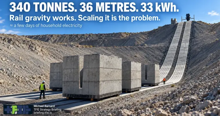 Reality Check on Rail Gravity Energy Storage: Analyzing ARES North America’s Gamebird Pit Demonstration