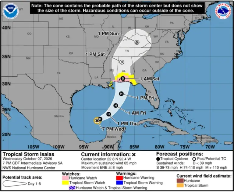 Carnival Cruise Line Issues Fleet-Wide Alerts as Tropical Storm Isaias Intensifies in the Gulf of Mexico